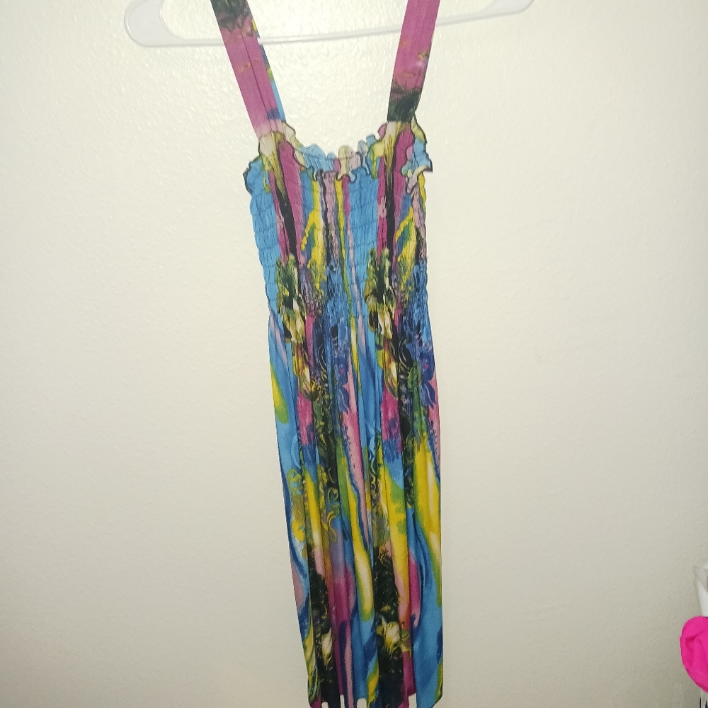 Very stretchy multicolored dress